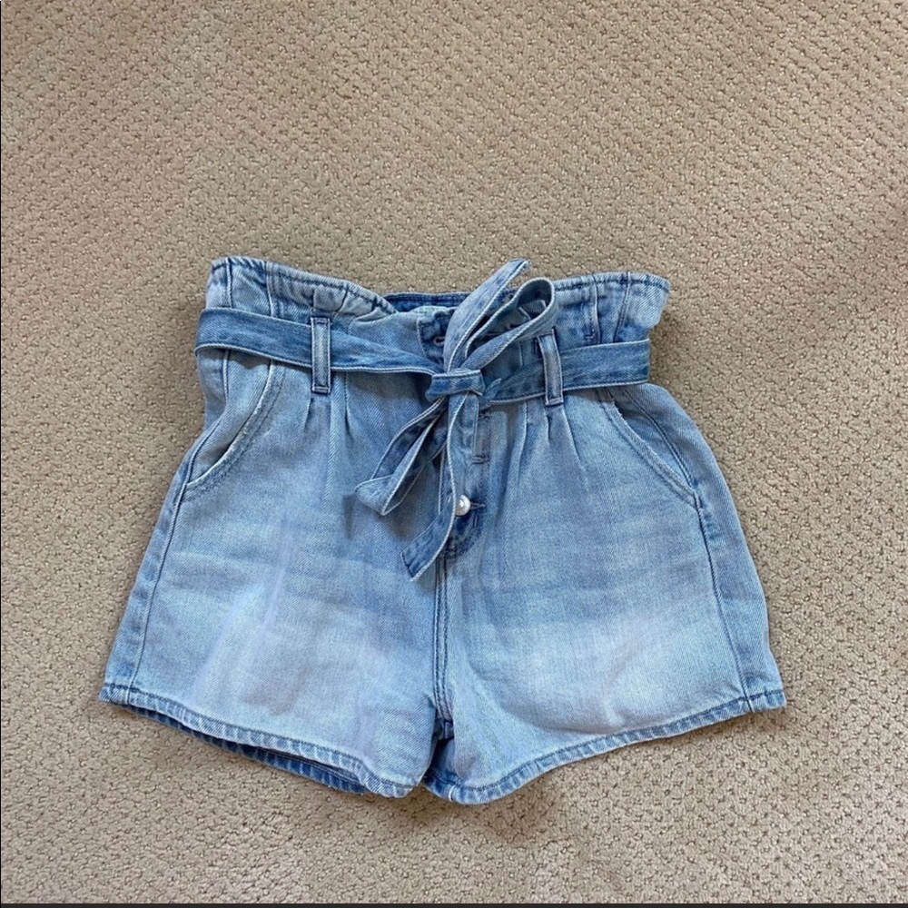 Denim Paper bag Shorts